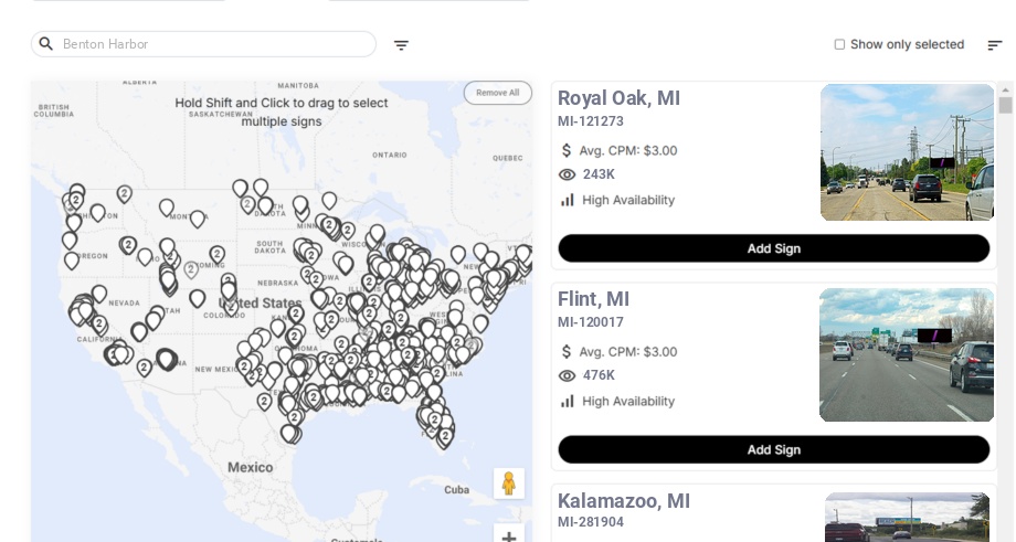 Infographic showing key insights and demographics for Michigan, Benton Harbor Mi