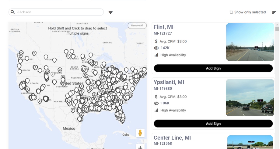 Infographic showing key insights and demographics for Michigan, Jackson Mi