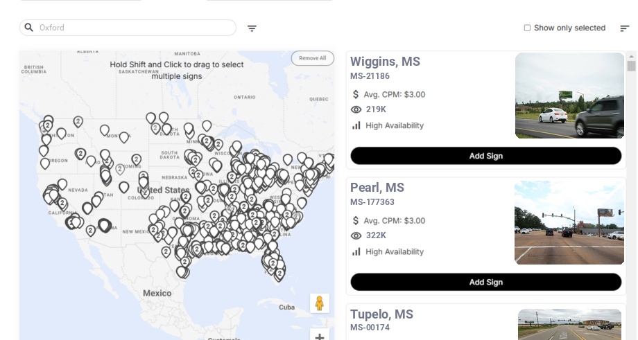 Infographic showing key insights and demographics for Mississippi, Oxford Ms