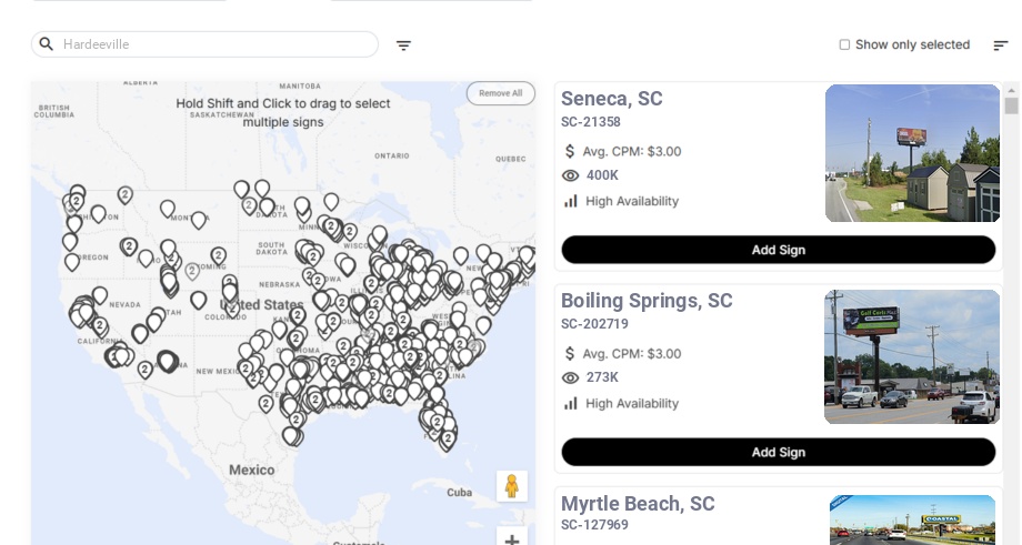 Infographic showing key insights and demographics for South Carolina, Hardeeville Sc