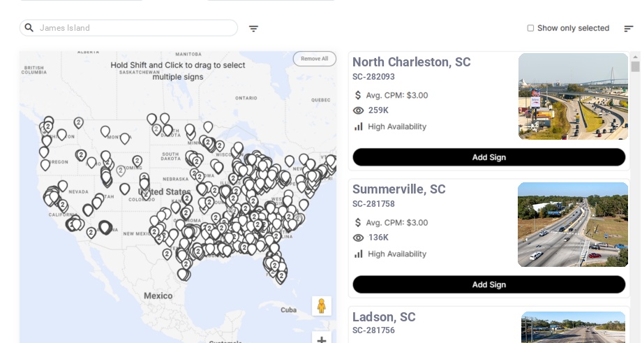 Infographic showing key insights and demographics for South Carolina, James Island Sc