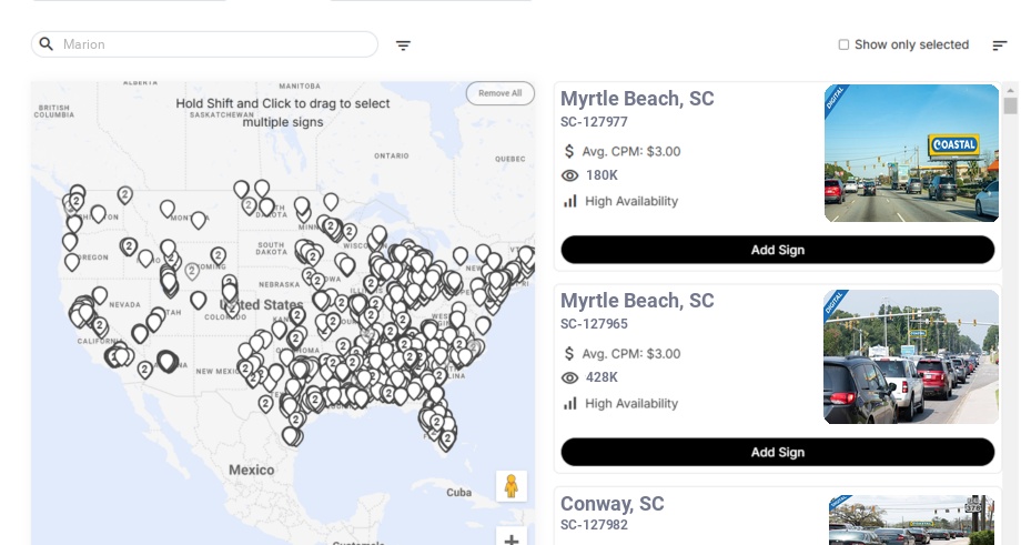 Infographic showing key insights and demographics for South Carolina, Marion Sc
