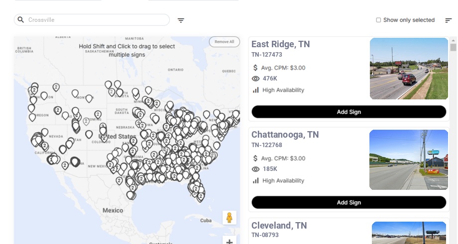 Infographic showing key insights and demographics for Tennessee, Crossville Tn