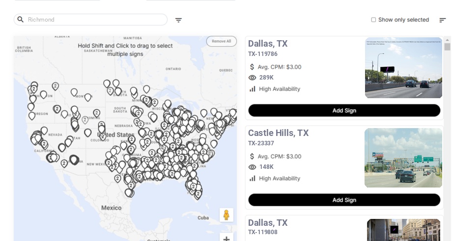 Infographic showing key insights and demographics for Texas, Richmond