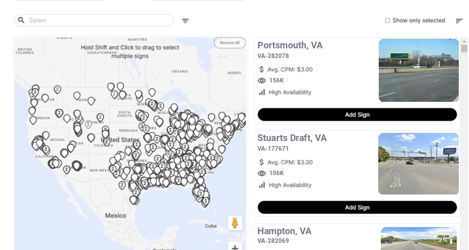 Infographic showing key insights and demographics for Virginia, Salem Va
