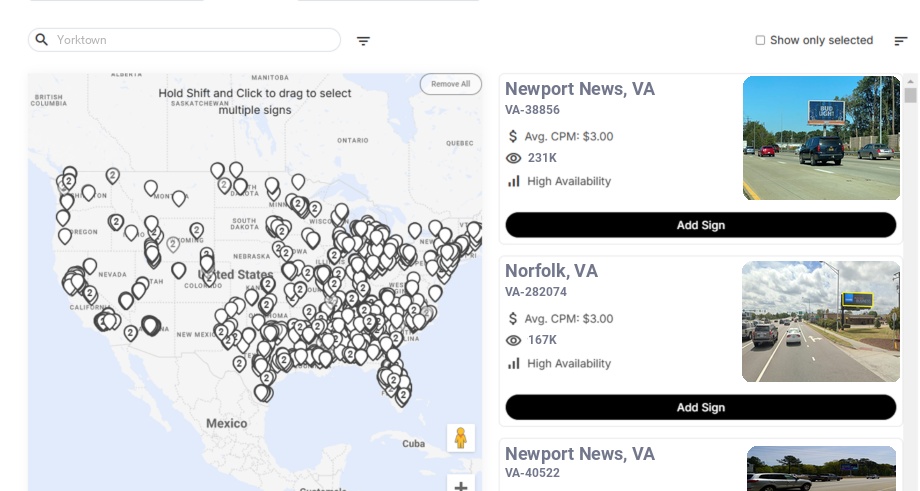 Infographic showing key insights and demographics for Virginia, Yorktown Va
