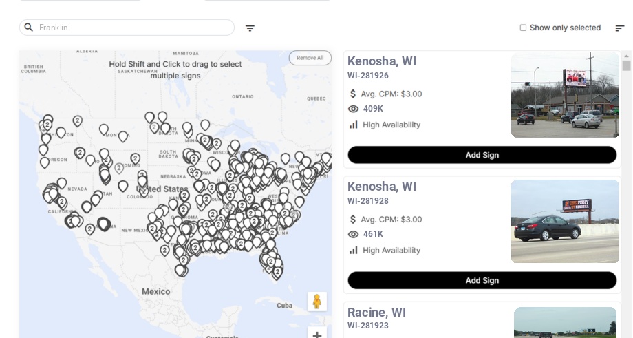 Infographic showing key insights and demographics for Wisconsin, Franklin Wi