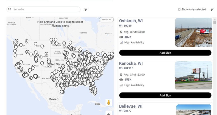 Infographic showing key insights and demographics for Wisconsin, Kenosha Wi