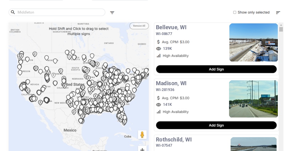 Infographic showing key insights and demographics for Wisconsin, Middleton Wi