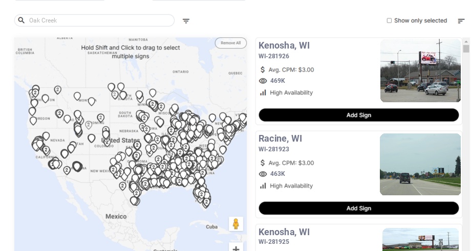 Infographic showing key insights and demographics for Wisconsin, Oak Creek Wi