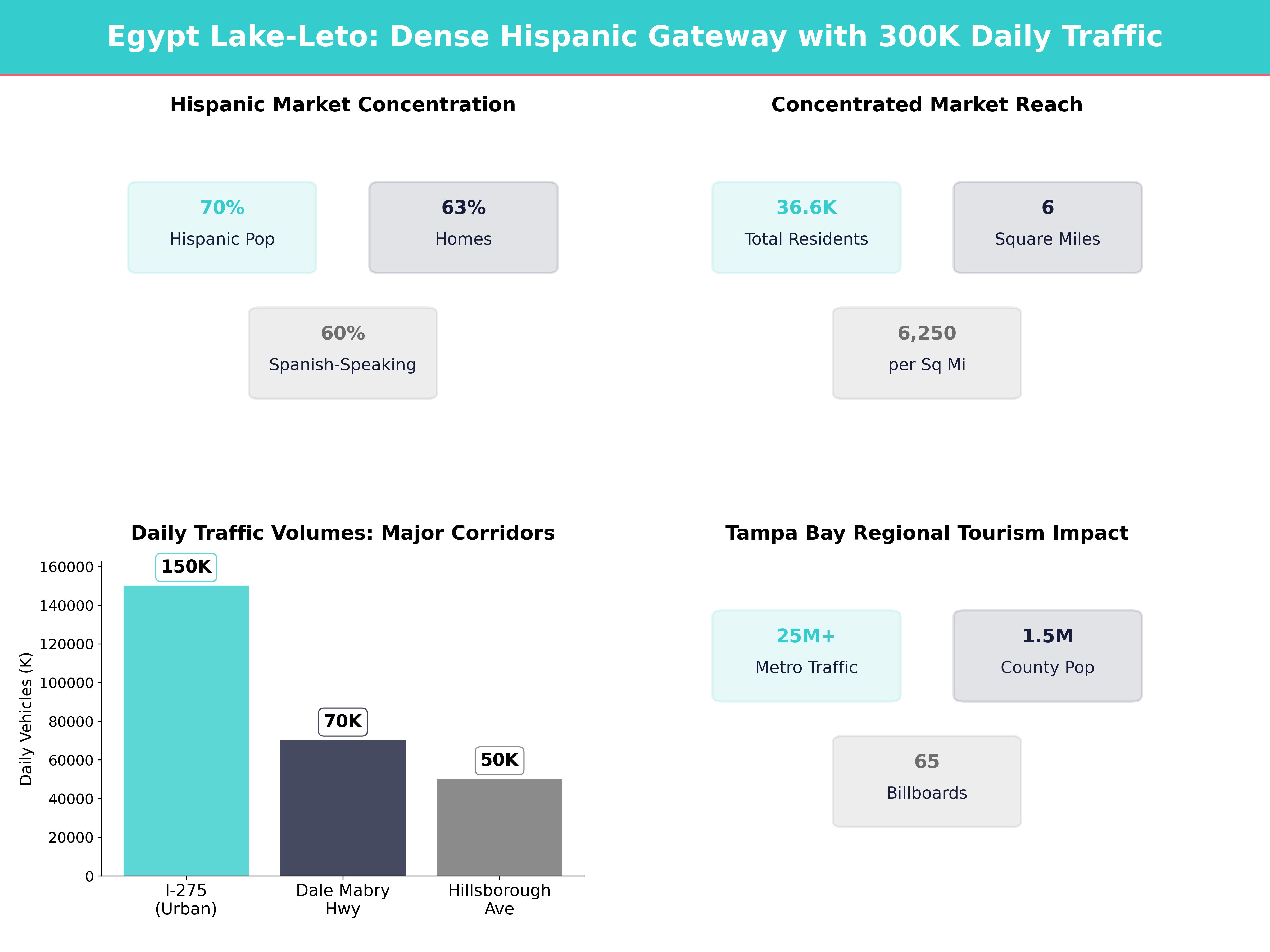 Infographic showing key insights and demographics for Florida, Egypt Lake Leto