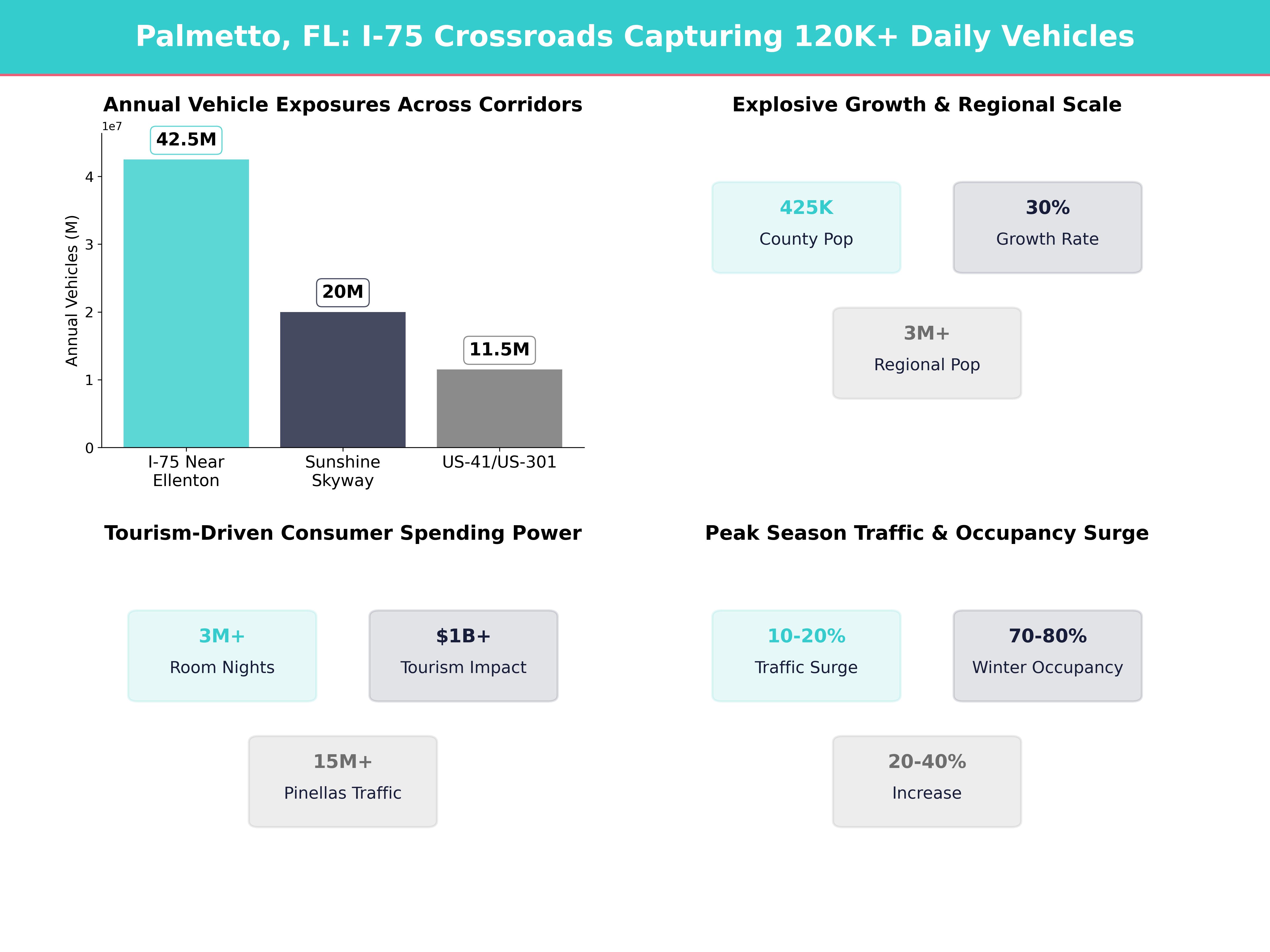 Infographic showing key insights and demographics for Florida, Palmetto