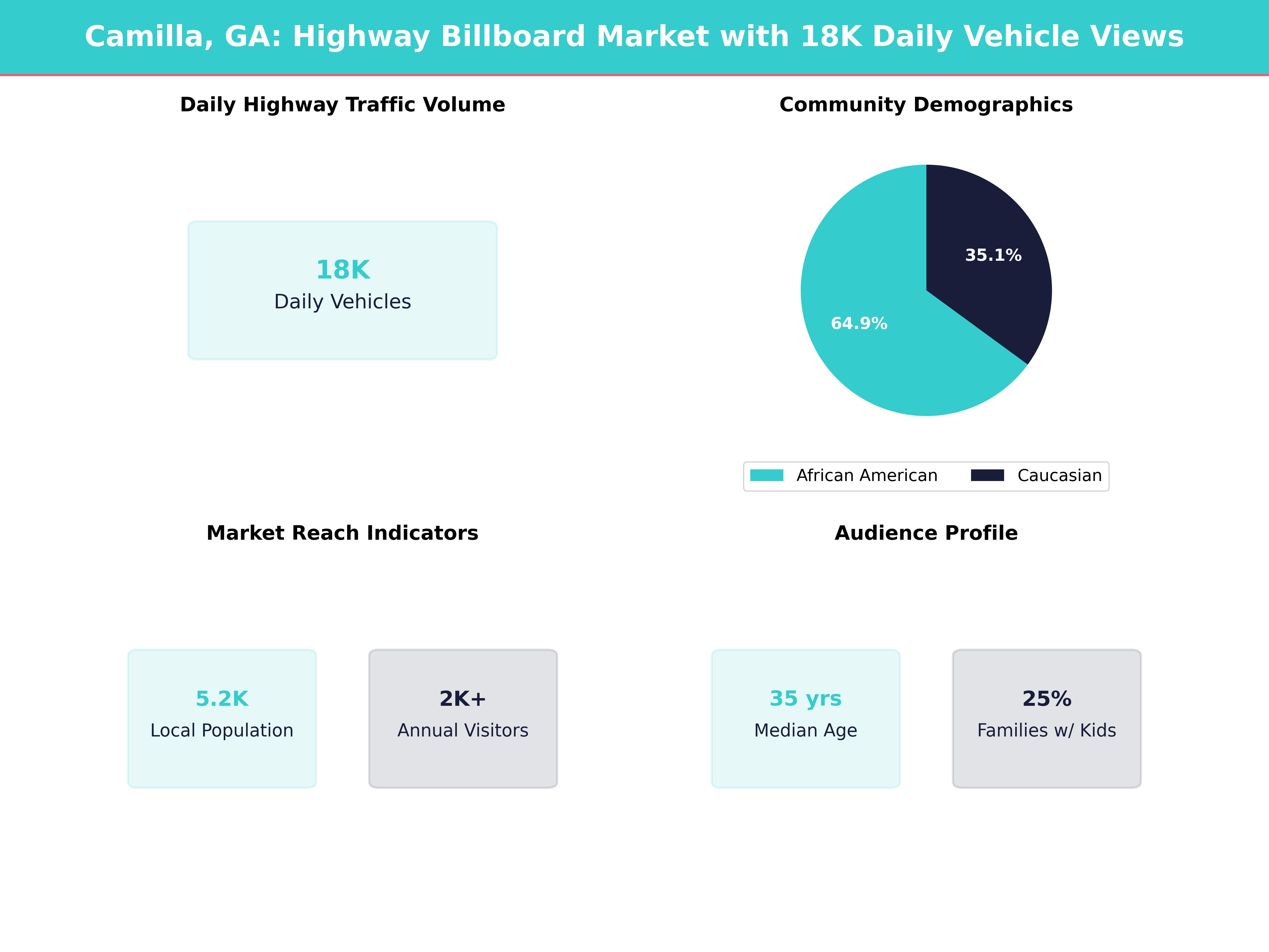 Infographic showing key insights and demographics for Georgia, Camilla