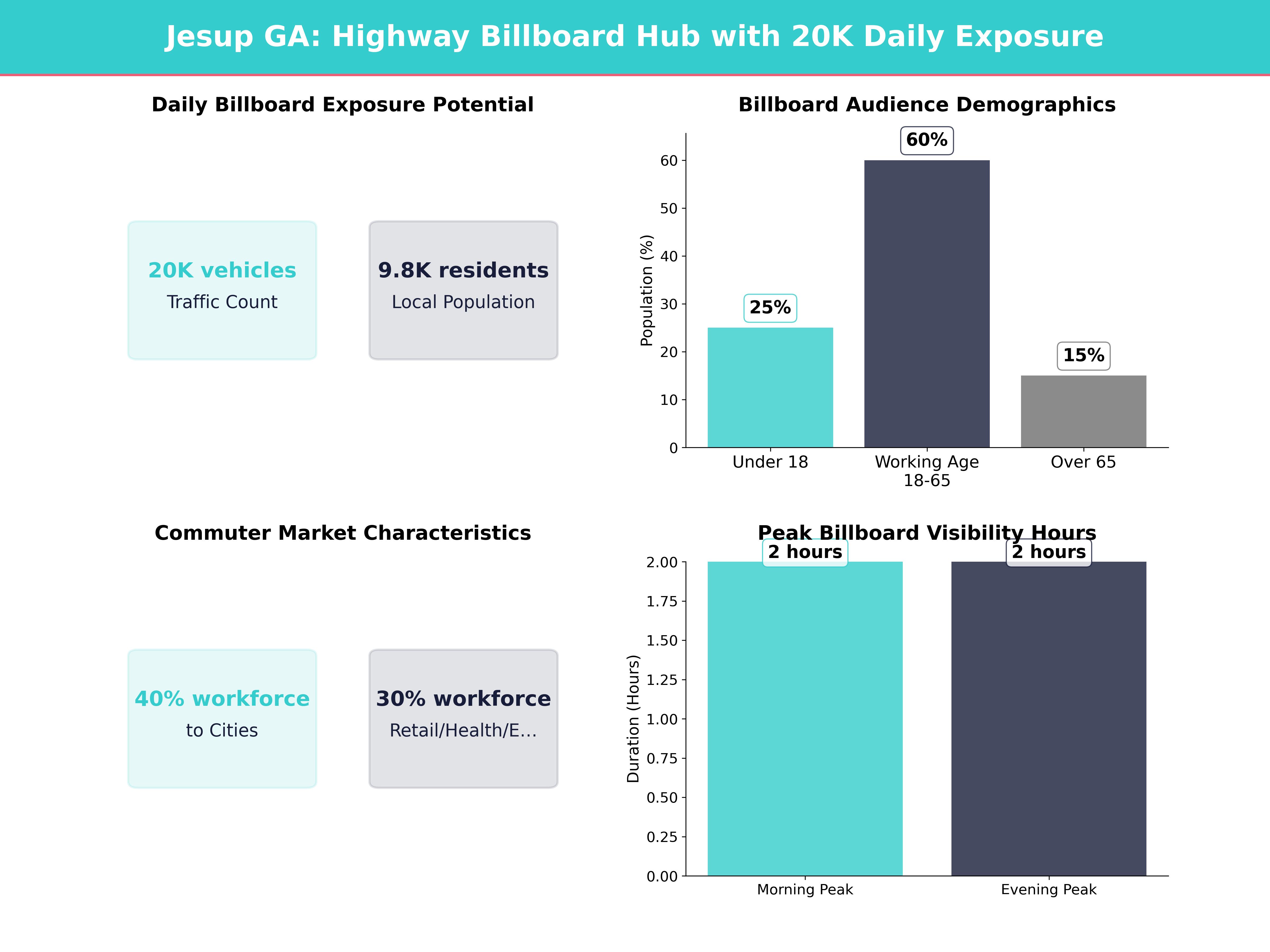 Infographic showing key insights and demographics for Georgia, Jesup