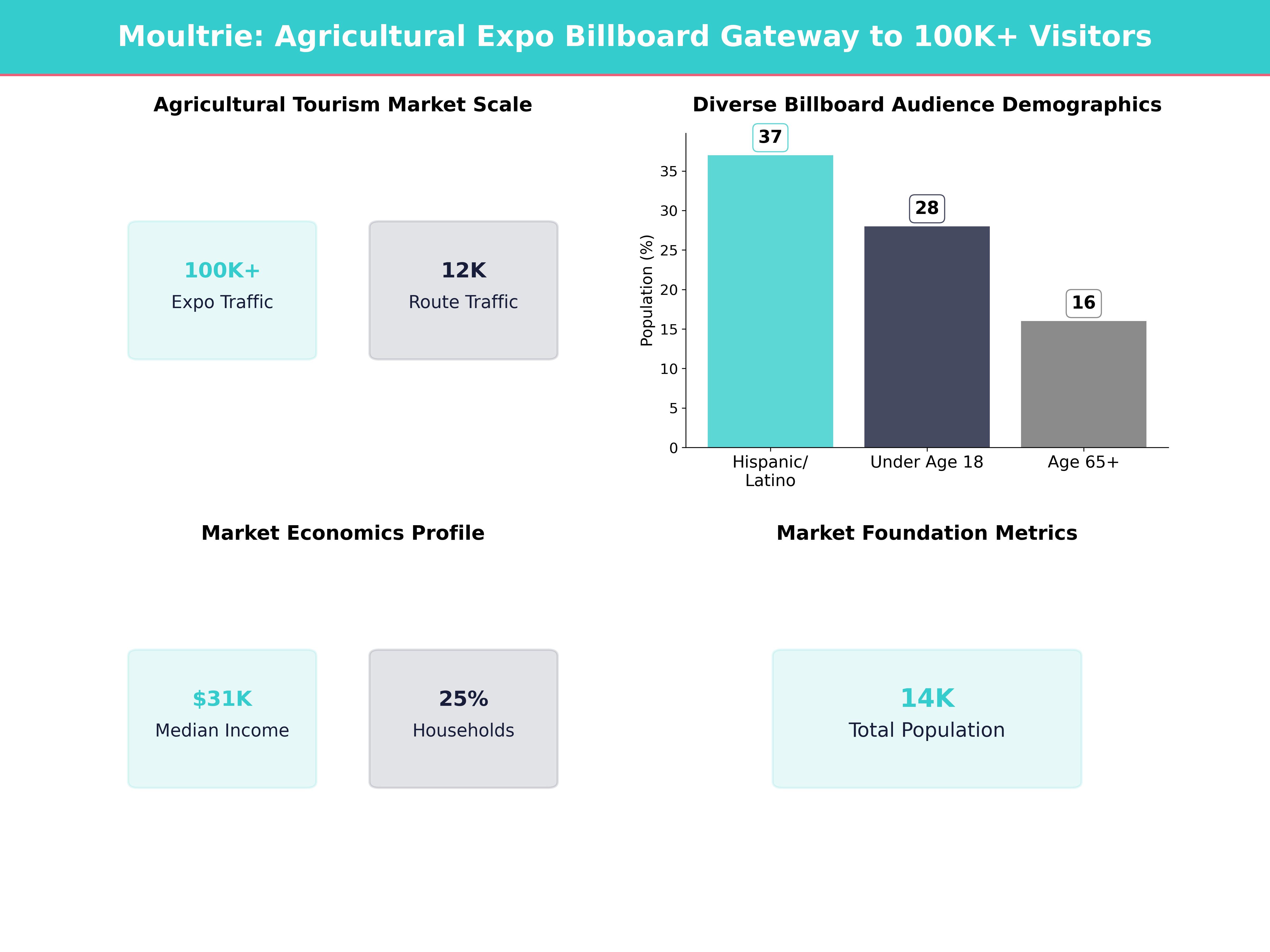 Infographic showing key insights and demographics for Georgia, Moultrie
