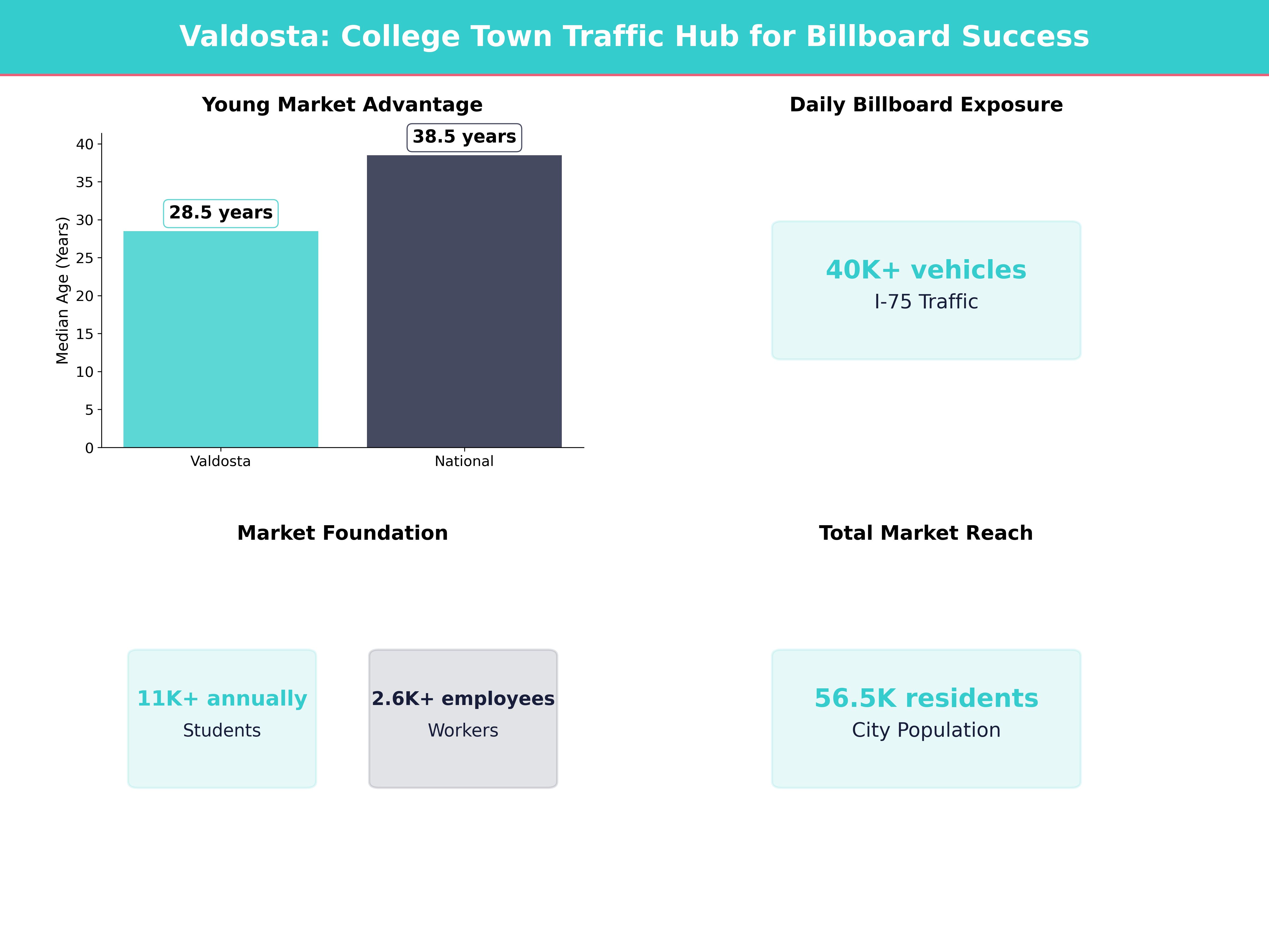 Infographic showing key insights and demographics for Georgia, Valdosta