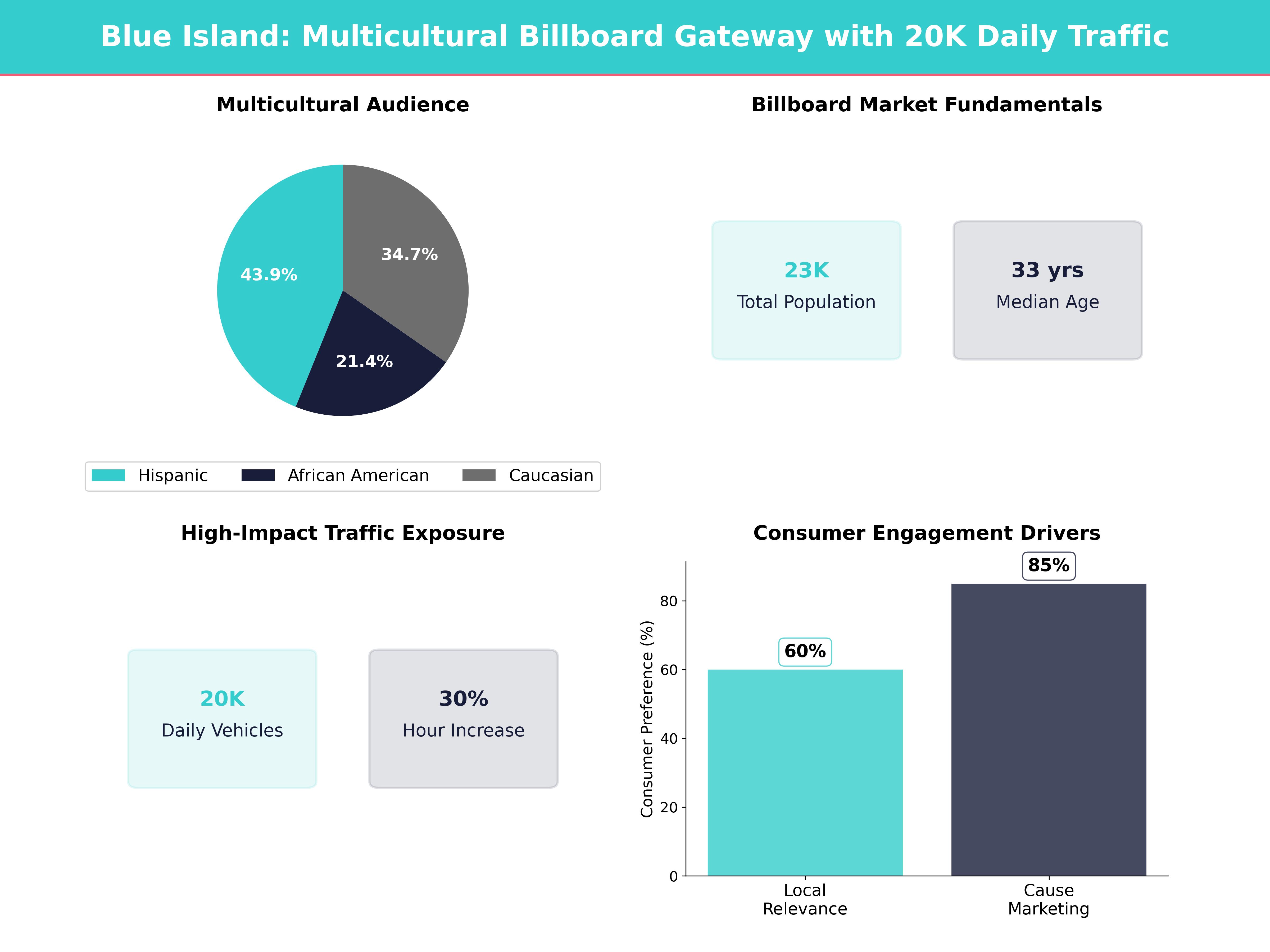 Infographic showing key insights and demographics for Illinois, Blue Island