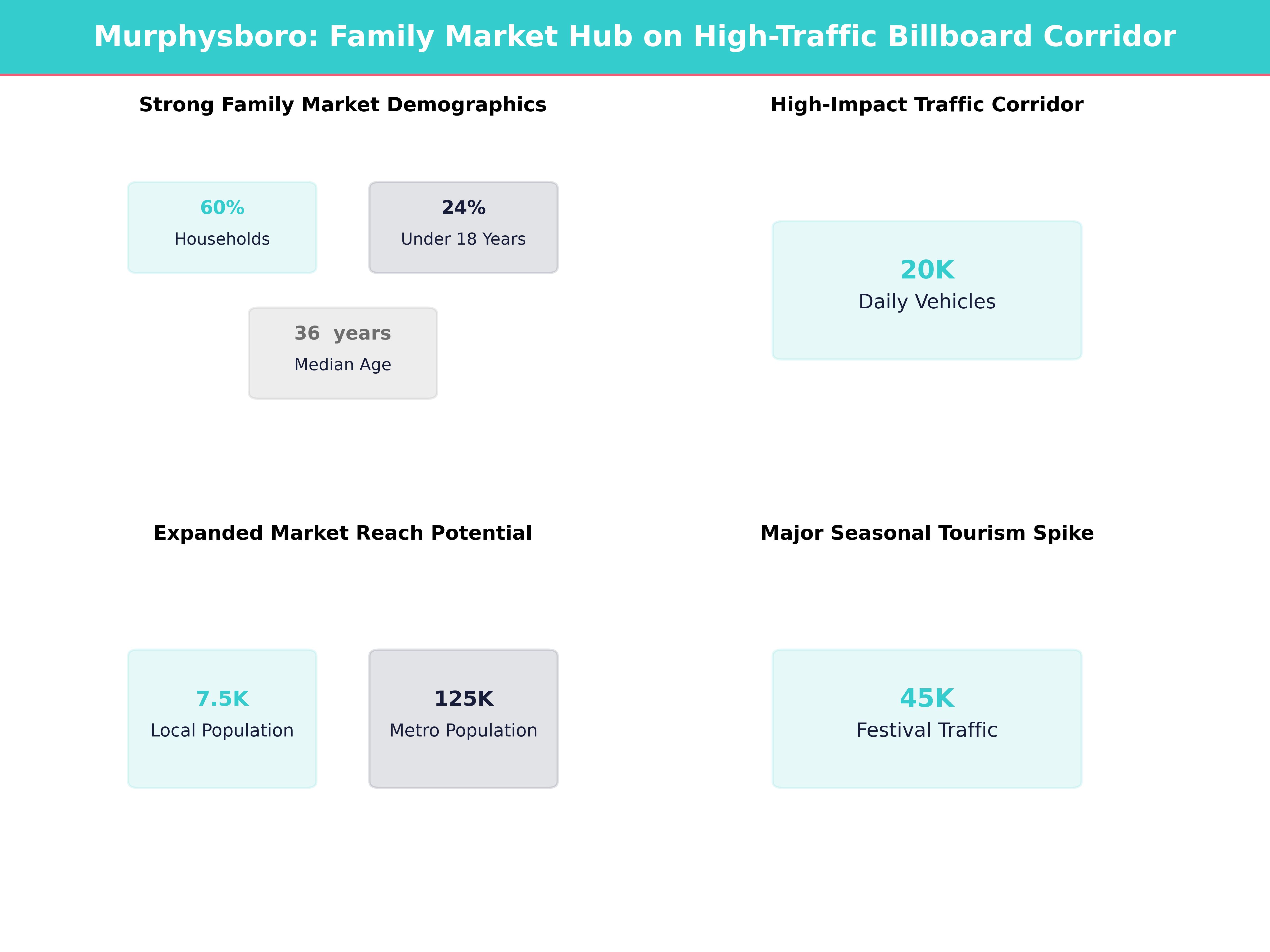 Infographic showing key insights and demographics for Illinois, Murphysboro