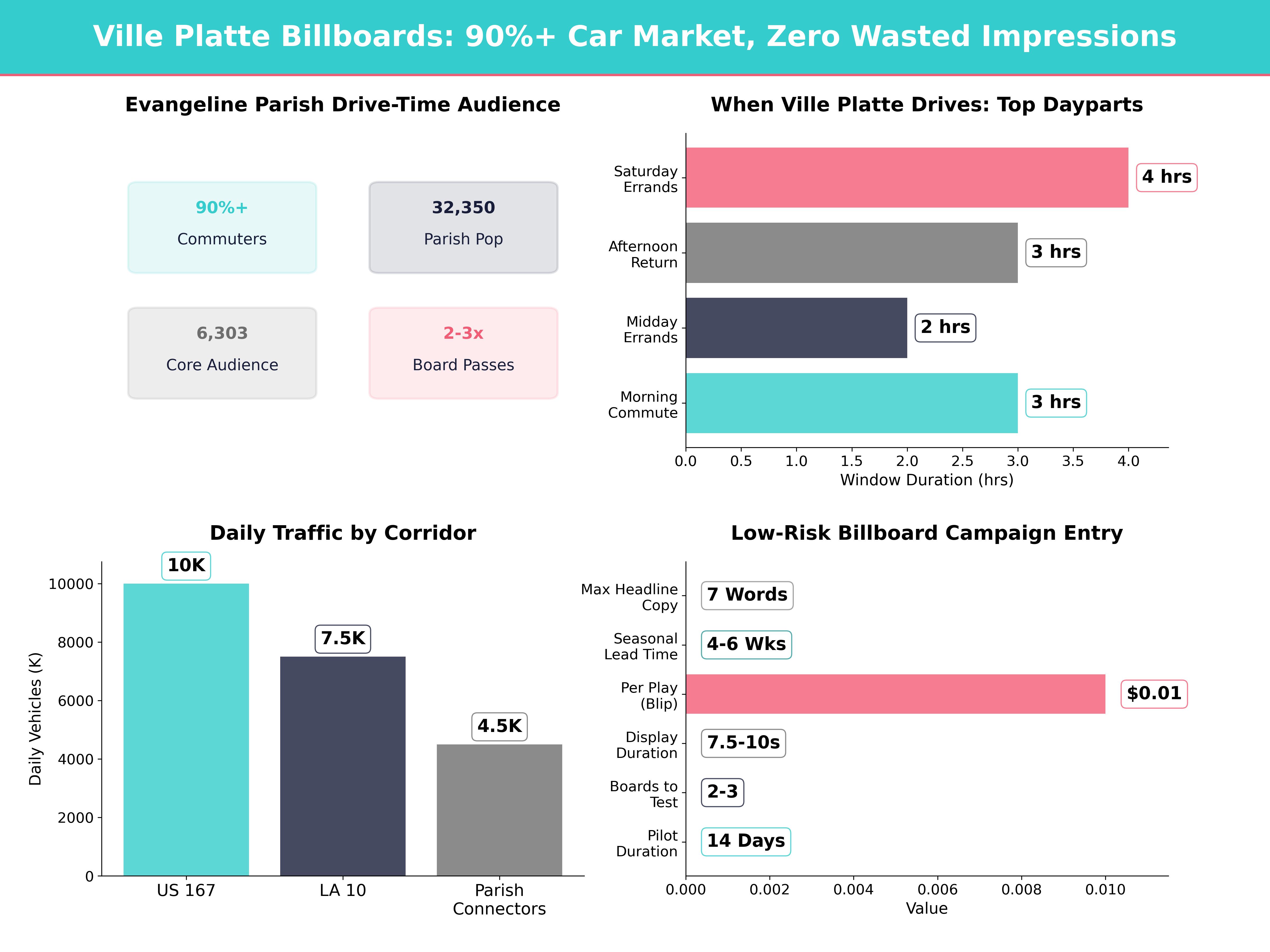 Infographic showing key insights and demographics for Louisiana, Ville Platte La