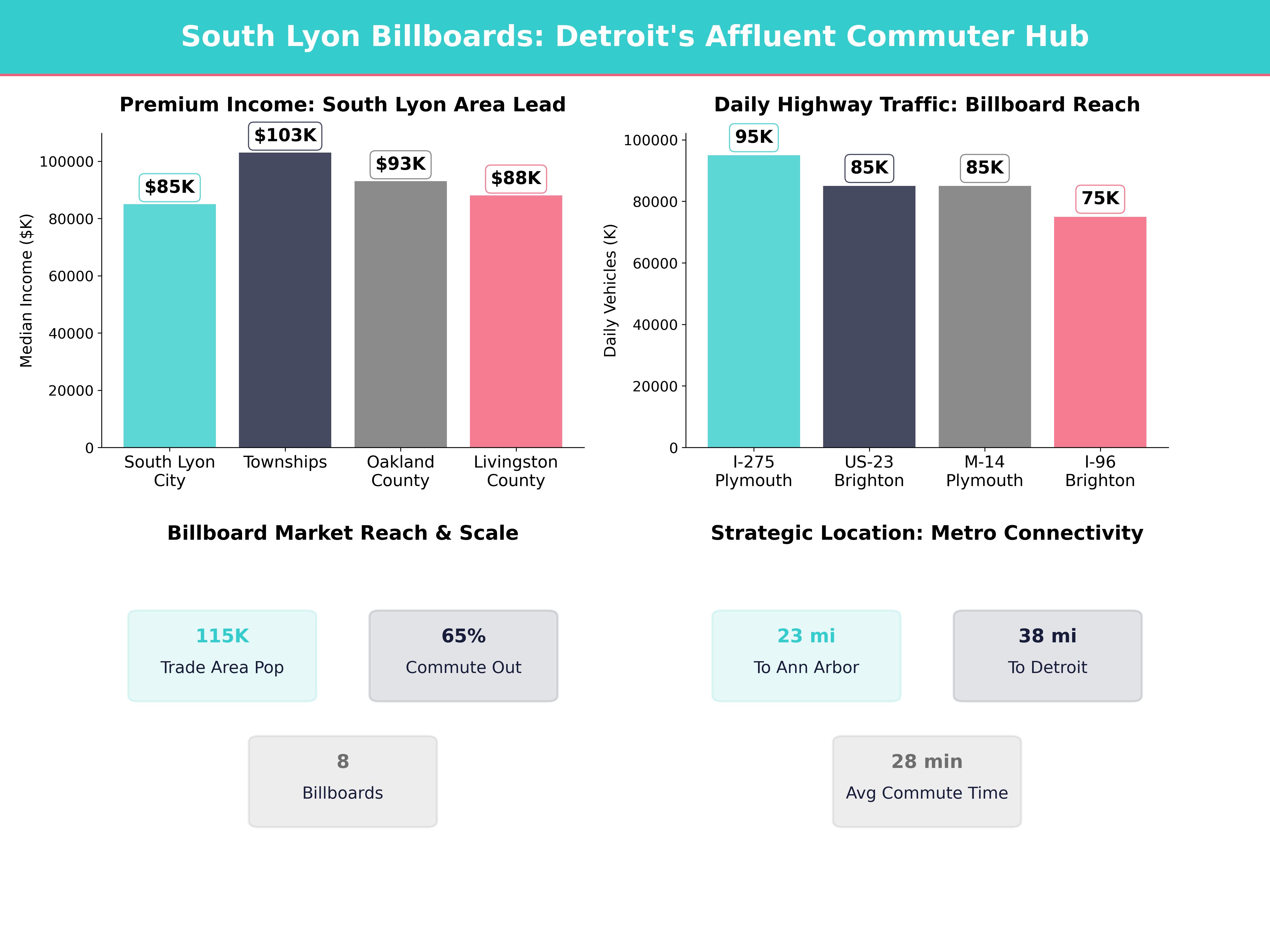 Infographic showing key insights and demographics for Michigan, South Lyon