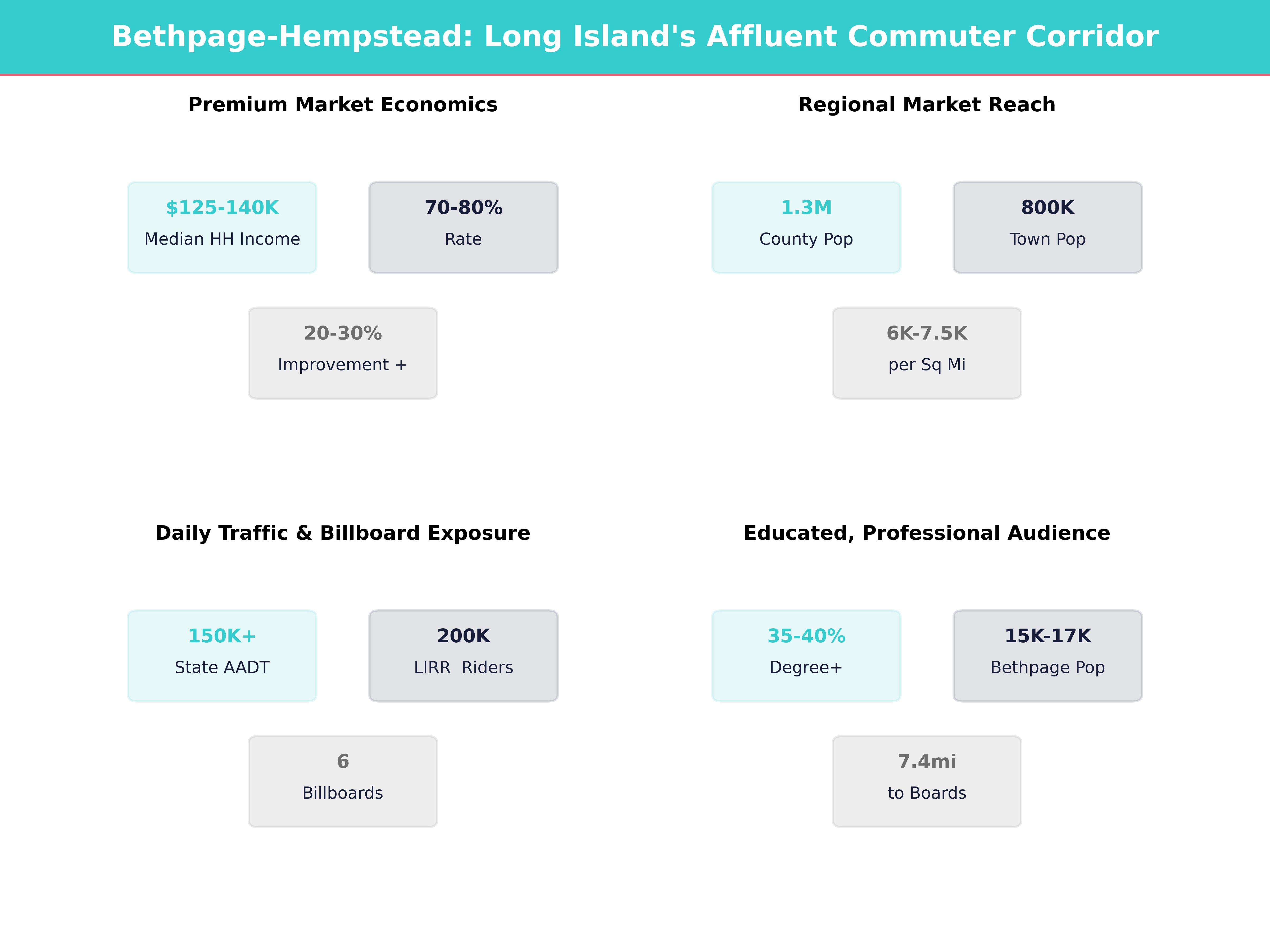 Infographic showing key insights and demographics for New York, Bethpage