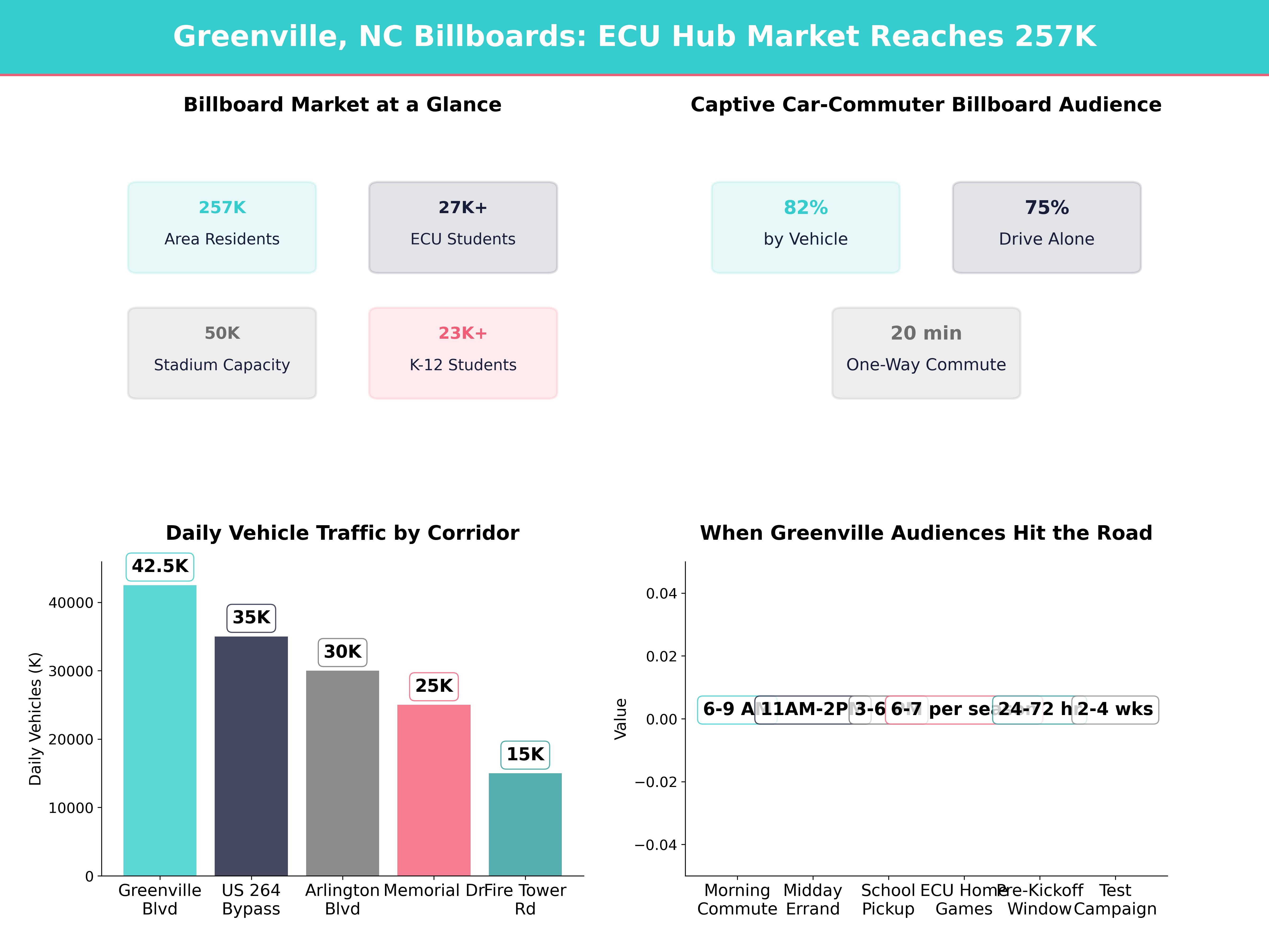 Infographic showing key insights and demographics for North Carolina, Greenville Nc