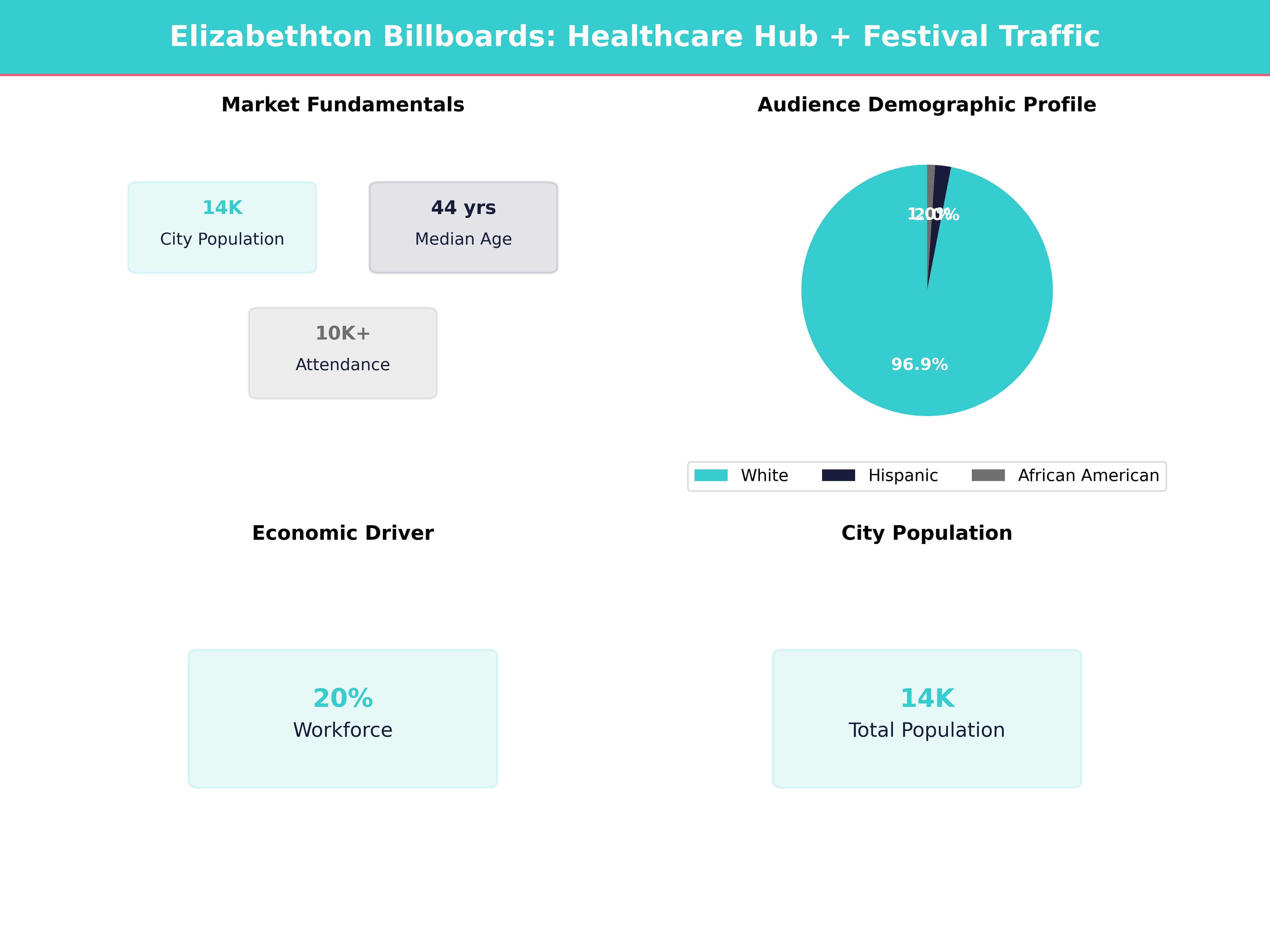 Infographic showing key insights and demographics for Tennessee, Elizabethton