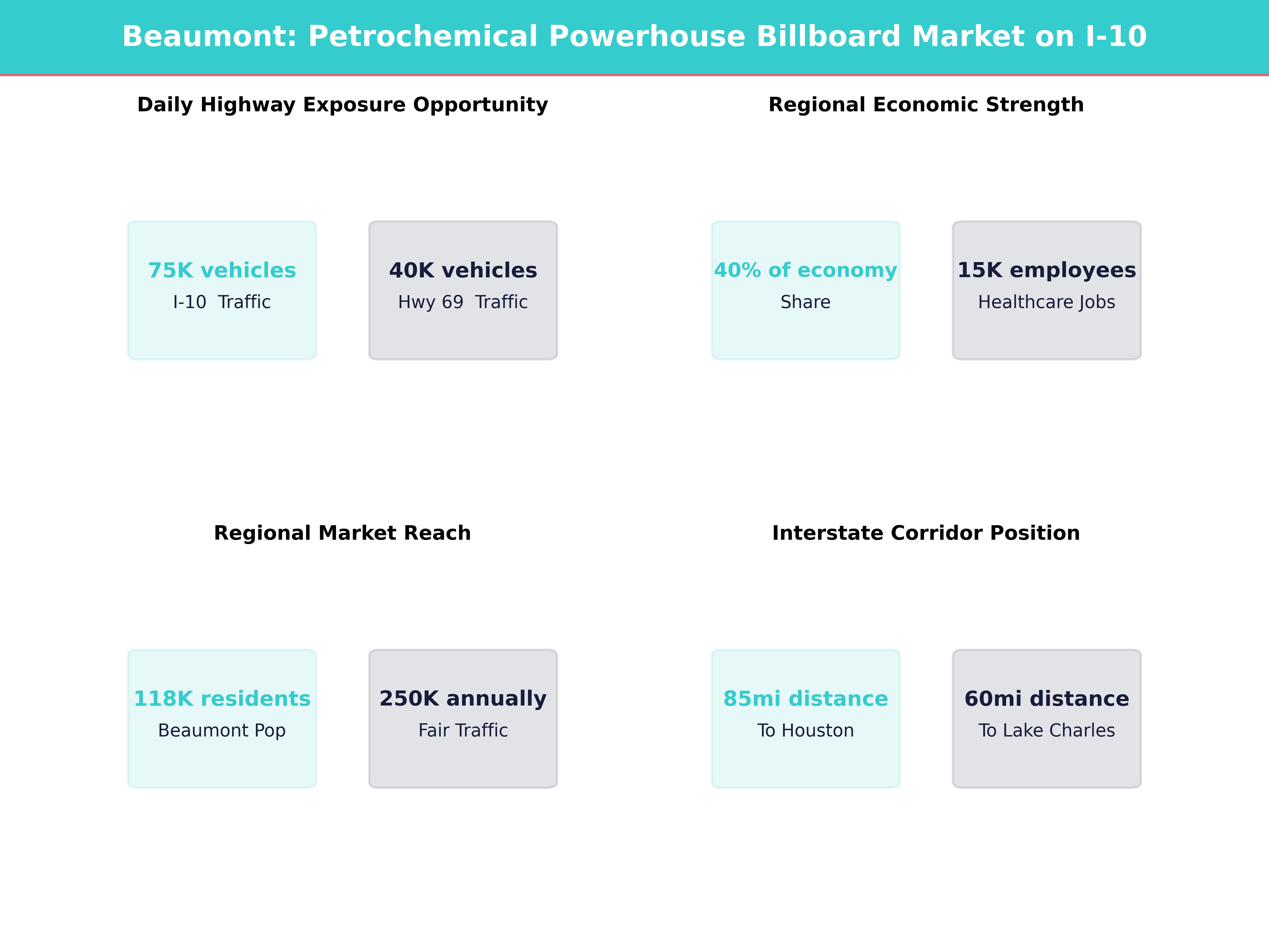 Infographic showing key insights and demographics for Texas, Beaumont