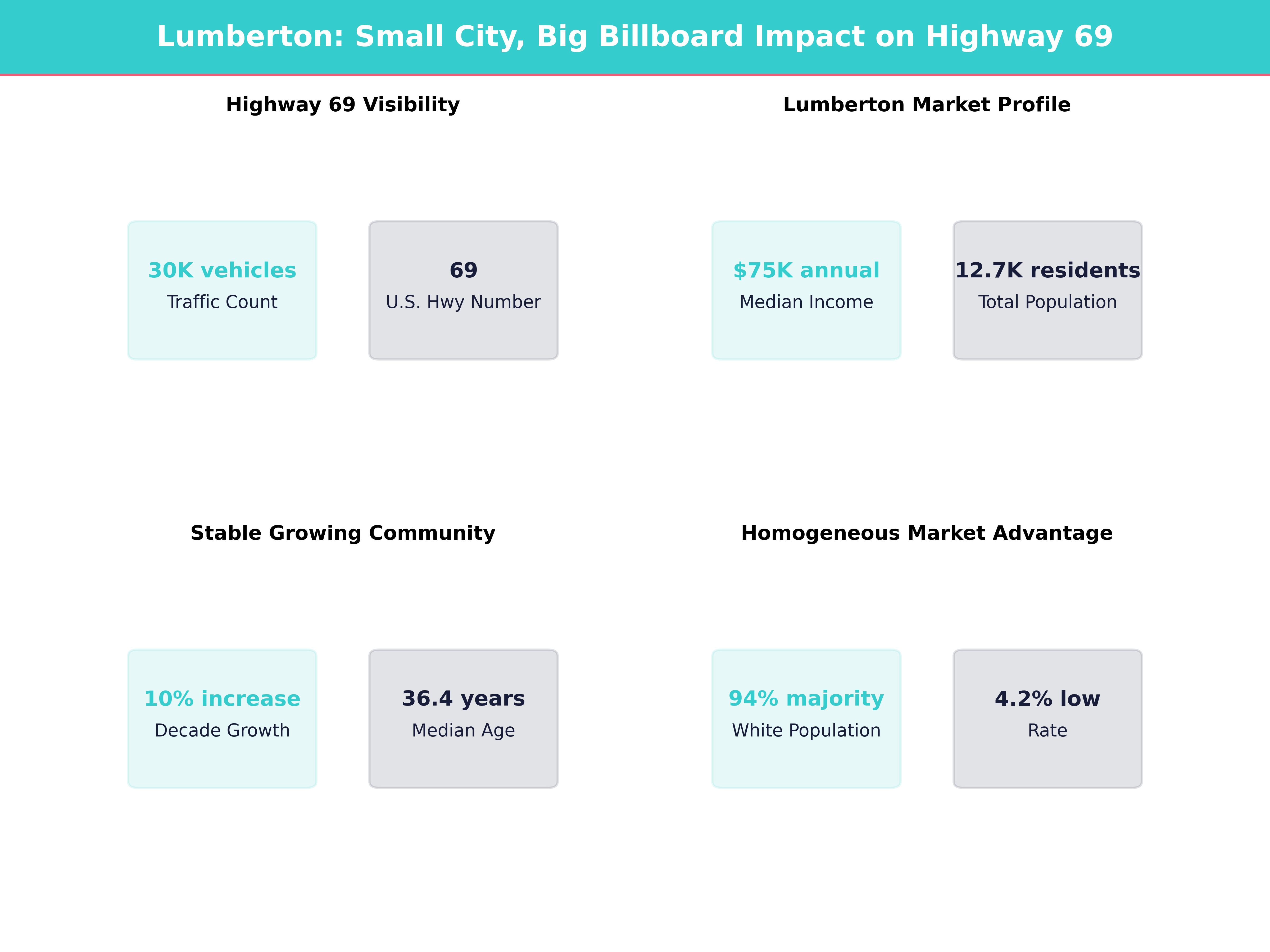 Infographic showing key insights and demographics for Texas, Lumberton
