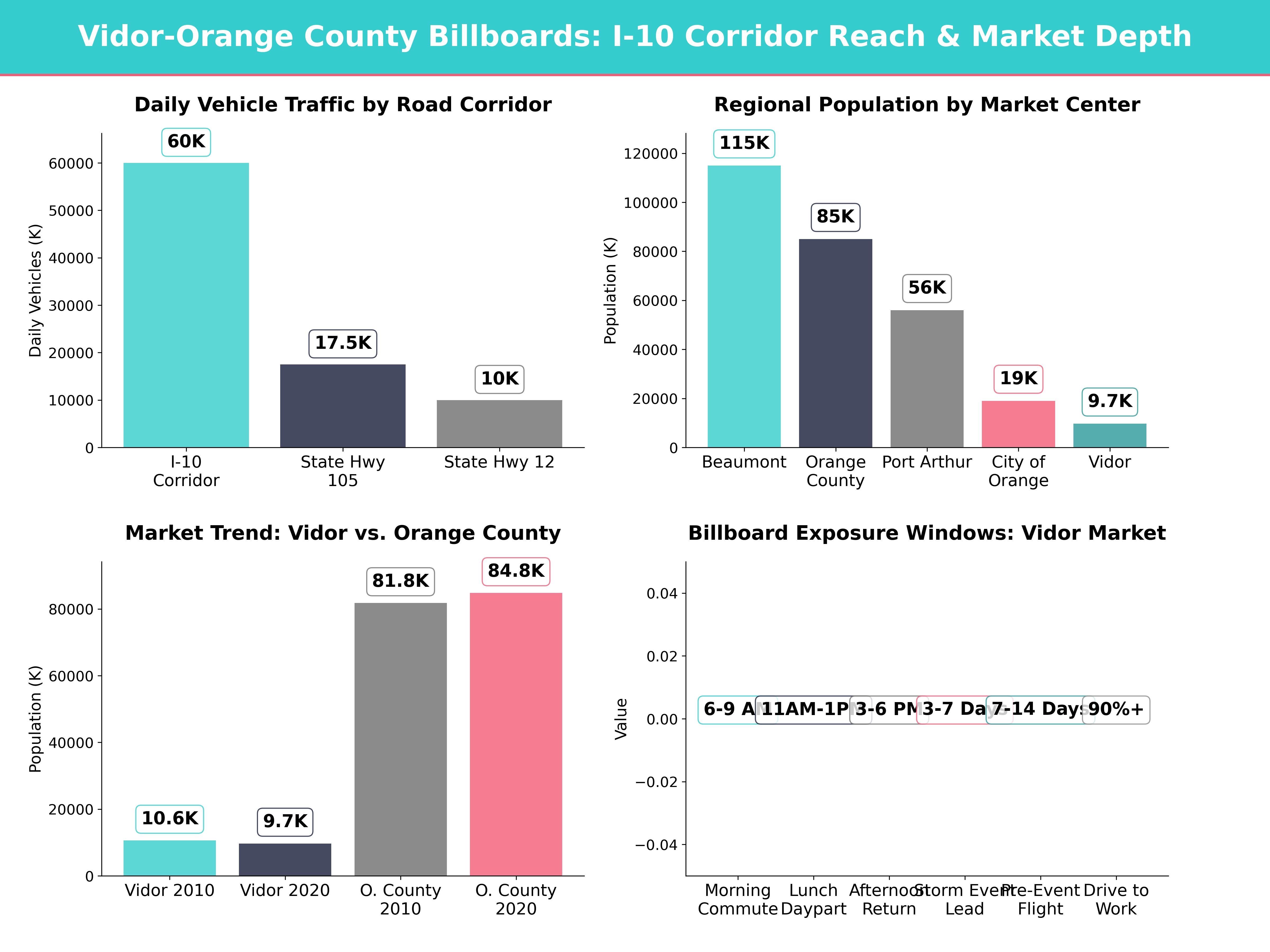 Infographic showing key insights and demographics for Texas, Vidor Tx