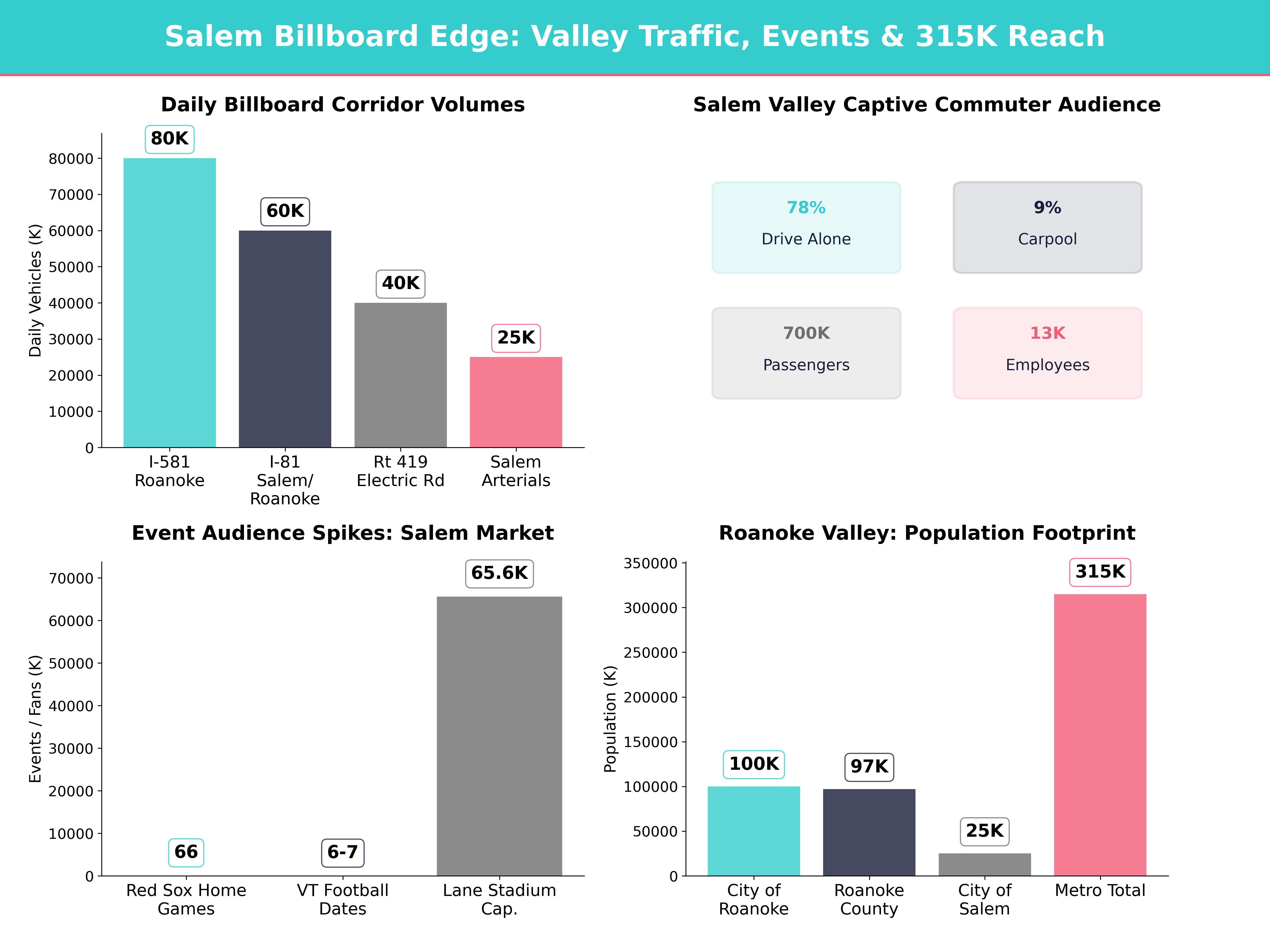 Infographic showing key insights and demographics for Virginia, Salem Va